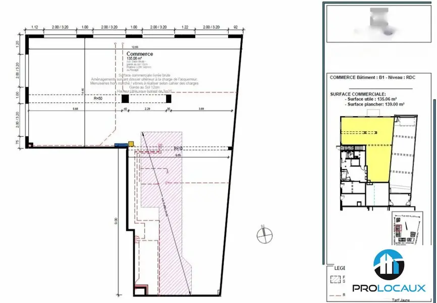 A louer Local commercial  141m² Grenoble