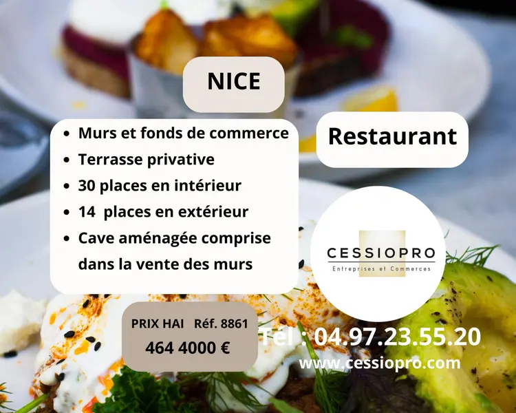 NICE : MURS ET FONDS DE COMMERCE DE RESTAURANT