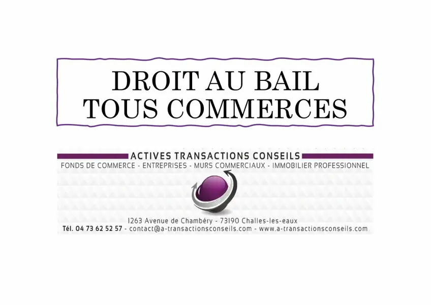 GRENOBLE (38) . DROIT AU BAIL TOUS COMMERCES CENTRE VILLE 